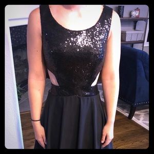 Black formal short dress size 6